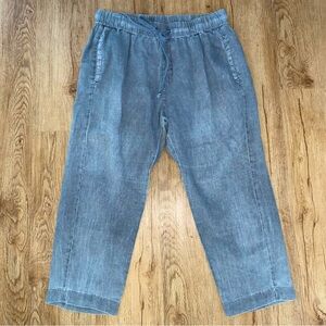 Enzo Costa lightweight 3/4 length linen drawstring pants